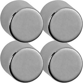 MAUL Magnete silber, Metall Ø 1,0 x 1,0 cm, 4 St.