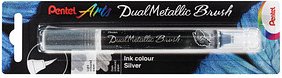 Pentel Dual Metallic Brush XGFH-DZX Brush-Pen silber, 1 St.