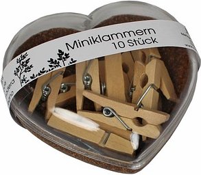 M&M Holzklammern holz 10 Stück, 1 Pack