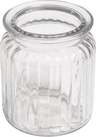 Rayher Windlicht transparent ohne Deckel Rillen, 1 St.