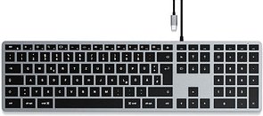 SATECHI SLIM W3 Tastatur kabelgebunden grau, silber