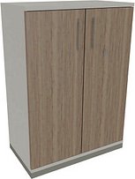 Thumbnail - fm Aktenschrank Oldenburg, 4260649681213 weiß, eiche natur 2 Fachböden 80,0 x 44,2 x 113,3 cm