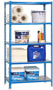 Thumbnail - Simonrack Schwerlastregal SIMONCLICK MEGAPLUS 8425437076961 blau, silber 120,0 x 50,0 x 200,0 cm