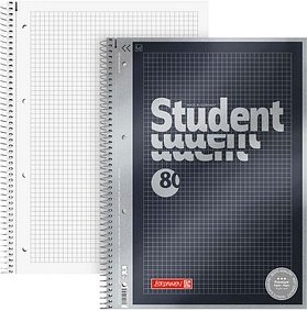 Thumbnail - BRUNNEN Collegeblöcke Student Premium kariert DIN A5 Rand rundum, 5 St.