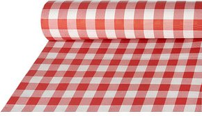 PAPSTAR Tischdecke Vichy Karo 88163 rot, weiß 100,0 cm x 50,0 m, 1 Rolle