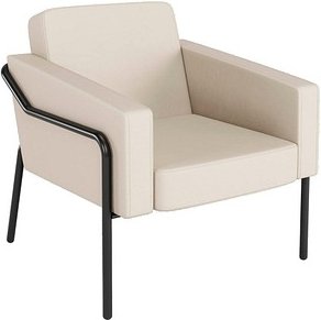 medso powered by PAPERFLOW Sessel MEDSO L creme schwarz Kunstleder, 1 St.