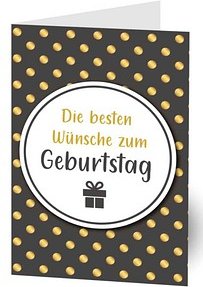 LUMA Geburtstagskarte Die besten Wünsche zum Geburtstag DIN B6, 1 St.