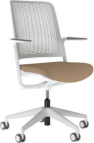 Thumbnail - Nowy Styl Bürostuhl WITHME Stoff beige, Gestell grau