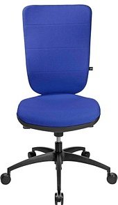 Thumbnail - Topstar Bürostuhl Soft Pro 100, NN400 T38 Stoff blau, Gestell schwarz