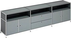 Thumbnail - viasit Sideboard System4, 136251 anthrazit 227,9 x 40,4 x 62,0 cm