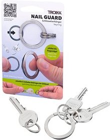 Thumbnail - TROIKA® Schlüsselanhänger NAIL GUARD silber