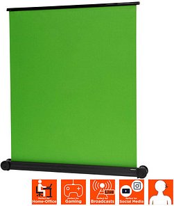 Thumbnail - celexon mobile Leinwand Key Green Screen stufenlose Formatwahl, 150 x 180 cm Projektionsfläche