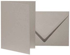 artoz Faltkarten mit Briefumschlägen Mosaic 943601-217 zement DIN B6, 10 St.