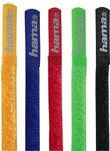 hama Klettkabelbinder farbsortiert 21,5 cm x 1,6 cm, 5 St.