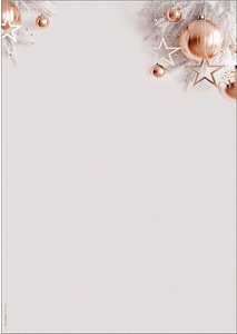SIGEL Weihnachtsbriefpapier Christmas in rose-gold Motiv DIN A4 90 g/qm 100 Blatt
