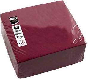 PROnappe Servietten bordeaux 2-lagig 38,0 x 38,0 cm, 40 St.
