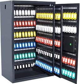 pavo Advanced Schlüsseltresor grau mit 300 Haken, Elektronikschloss, 38,0 x 15,0 x 65,0 cm, 1 St.