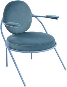 meet powered by PAPERFLOW Sessel SATURNE blau Stoff, 1 St.