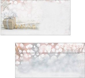 SIGEL Weihnachtsbriefumschläge Christmas Surprise DIN lang ohne Fenster