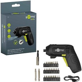 goobay 77818 Akku-Schrauber-Set, mit 1 Akku