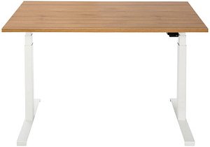Thumbnail - ith möbel EasyT elektrisch höhenverstellbarer Schreibtisch eiche rechteckig, T-Fuß-Gestell weiß 120,0 x 80,0 cm
