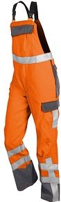 Thumbnail - KÜBLER® unisex Warnschutz-Latzhose PSA SAFETY X7 warnorange, anthrazit Größe 25