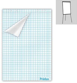 Printus Flipchart-Papier kariert 67,5 x 98,0 cm, 20 Blatt, 5 Blöcke