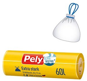 Pely Müllbeutel Extra stark 60,0 l transparent, 10 St.