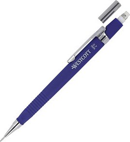 WESTCOTT Druckbleistift blau HB 0,7 mm, 1 St.