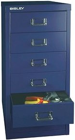 Thumbnail - BISLEY MultiDrawer™ L296 Schubladenschrank oxfordblau 6 Schubladen 27,8 x 38,0 x 59,0 cm, 1 St.