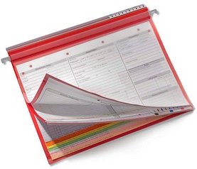 BOI Hängehefter Stan 2 Kunststoff rot DIN A4 1x, 10 St.