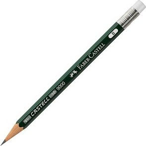 FABER-CASTELL Castell 9000 Bleistifte B dunkelgrün mit Radierer, 1 St.