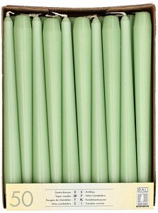 Thumbnail - 50 STARPAK Kerzen jadegrün