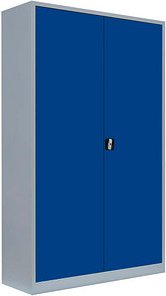 Thumbnail - LÜLLMANN Stahlschrank 530381 enzianblau, lichtgrau 120,0 x 60,0 x 195,0 cm, aufgebaut