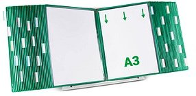 Thumbnail - tarifold Sichttafelsystem 433505 DIN A3 grün mit 50 St. Sichttafeln, 1 St.