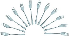 solex® Kuchengabeln Karina silber, 12 St.