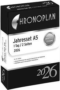 CHRONOPLAN Kalendereinlage 2026 Jahres-Set mit Tagesplänen A5