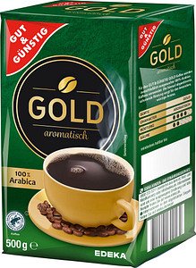 GUT&GÜNSTIG Gold Kaffee, gemahlen, Arabicabohnen 500,0 g