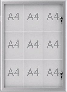 MAUL Schaukasten Excite grau 9x DIN A4