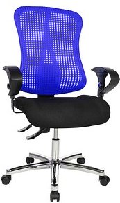 Topstar Bürostuhl Sitness® 90, SITNESSHP BC08 Stoff blau, Gestell chrom
