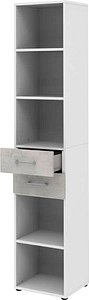 Thumbnail - röhr Regalschrank direct.office, 859B641000 weiß, beton 40,0 x 34,4 x 212,5 cm
