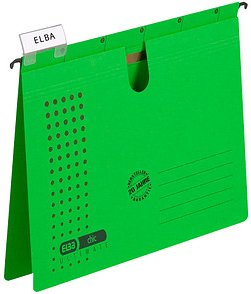 Thumbnail - ELBA Hängehefter chic ULTIMATE Karton grün DIN A4 1x kaufmännische Heftung, 5 St.