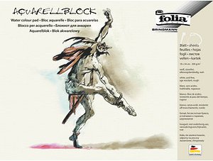 folia Aquarellblock 18,0 x 24,0 cm 200 g/qm, 10 Blatt, 1 Block
