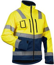 Thumbnail - BLAKLÄDER® unisex Warnjacke 4900 gelb, marine Größe XL