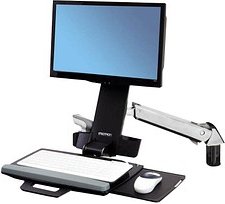 ergotron Monitor-Maus-Tastatur-Halterung StyleView 45-266-026 silber für 1 Monitor, 1 Tastatur, 1 Maus, 1 Scanner, Wandh...