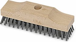 Nölle Drahtbesen Stahldraht grau Holz 22,0 cm breit