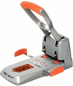 Thumbnail - Rapid Registraturlocher HDC150 silber-orange, 1 St.