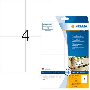 Thumbnail - 100 HERMA Power-Etiketten 10909 weiß 105,0 x 148,0 mm