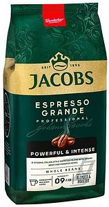 JACOBS ESPRESSO GRANDE POWERFUL & INTENSE Kaffeebohnen, Arabicabohnen kräftig, 1000 g