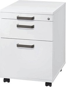 Thumbnail - HAMMERBACHER Haziender Rollcontainer weiß 3 Auszüge 42,8 x 58,0 x 59,0 cm